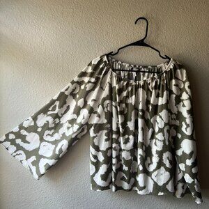 Women's Elizabeth And James Off The Shoulder Cropped Blouse Bell Sleeves